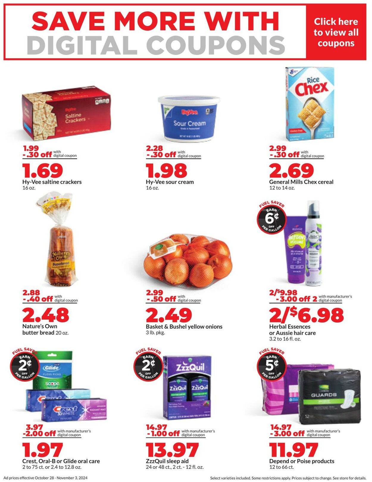 Catalogue HyVee from 10/28/2024