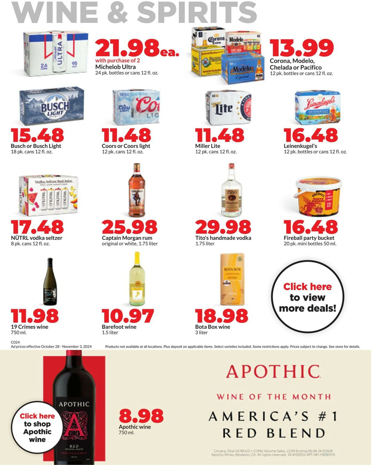 Catalogue HyVee from 10/28/2024