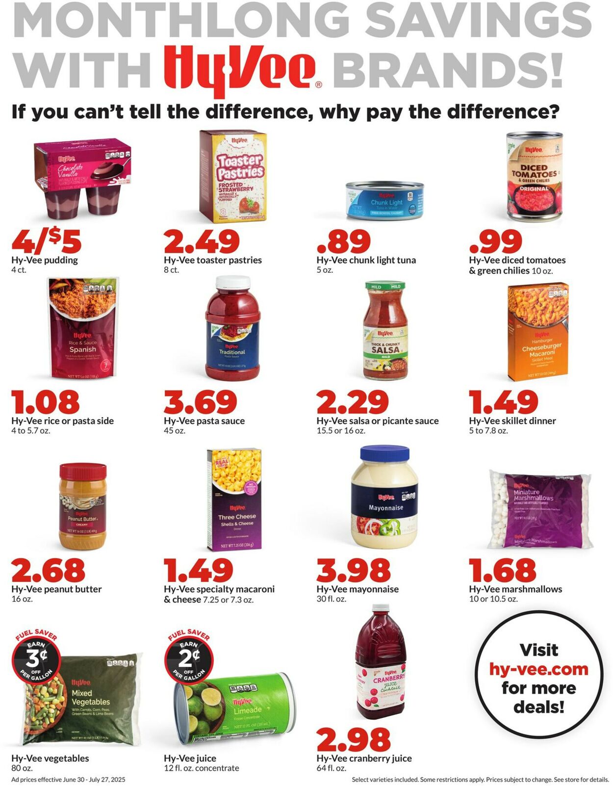Catalogue HyVee from 06/30/2025