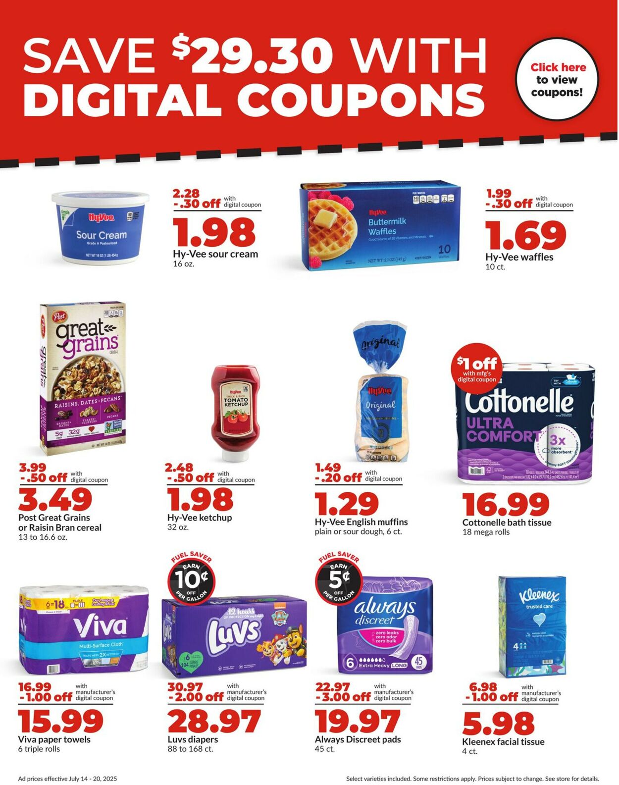 Catalogue HyVee from 07/14/2025