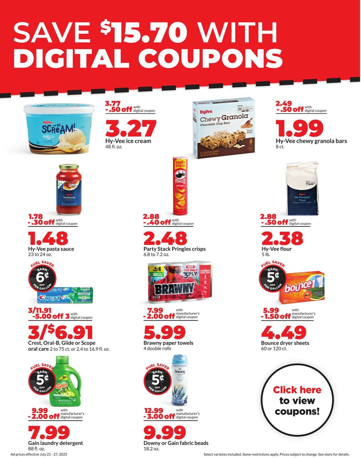 Catalogue HyVee from 07/21/2025