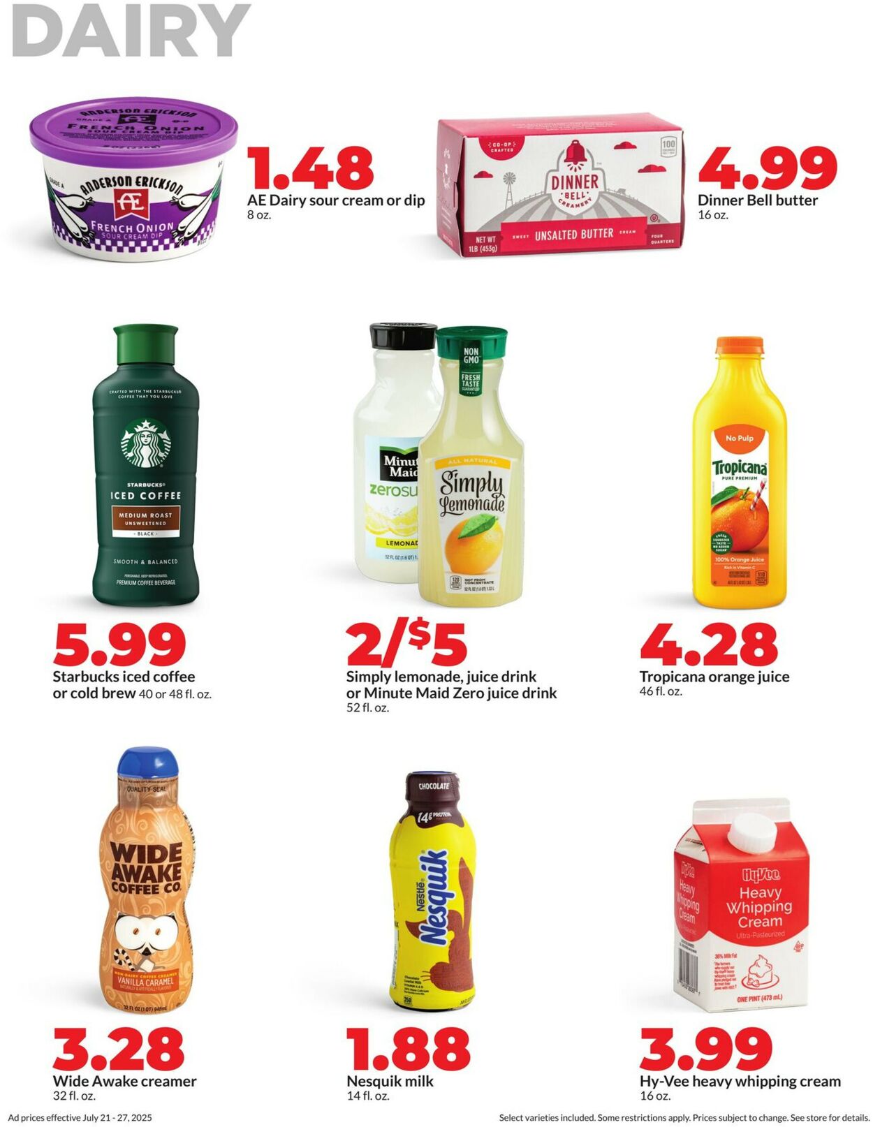 Catalogue HyVee from 07/21/2025