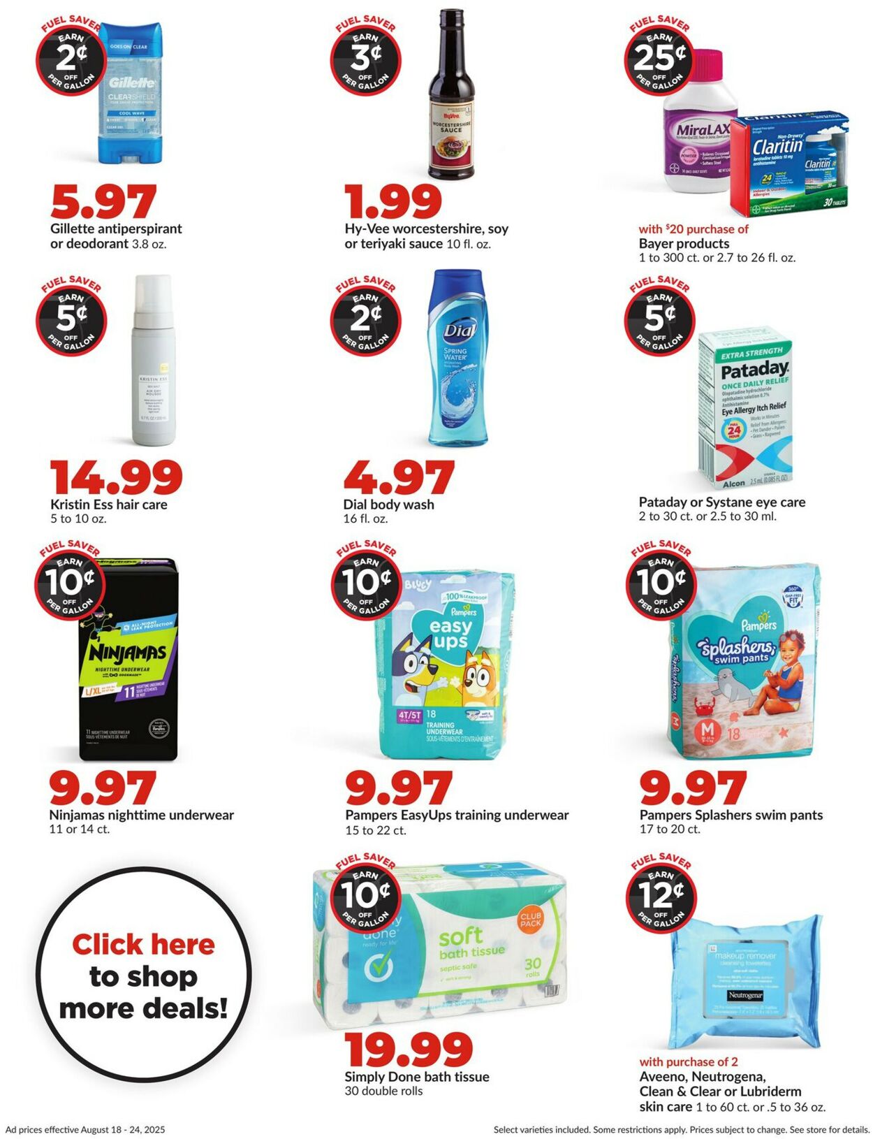 Catalogue HyVee from 08/18/2025