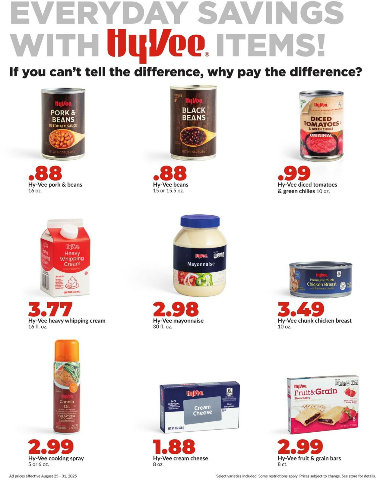 Catalogue HyVee from 08/25/2025