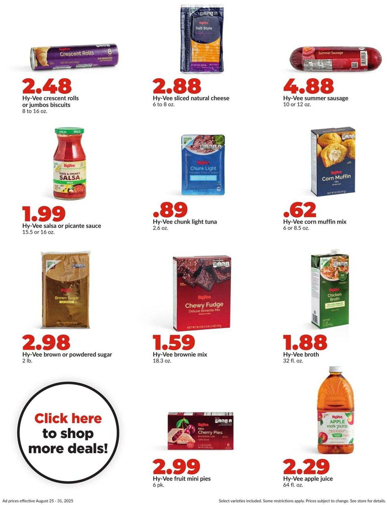 Catalogue HyVee from 08/25/2025
