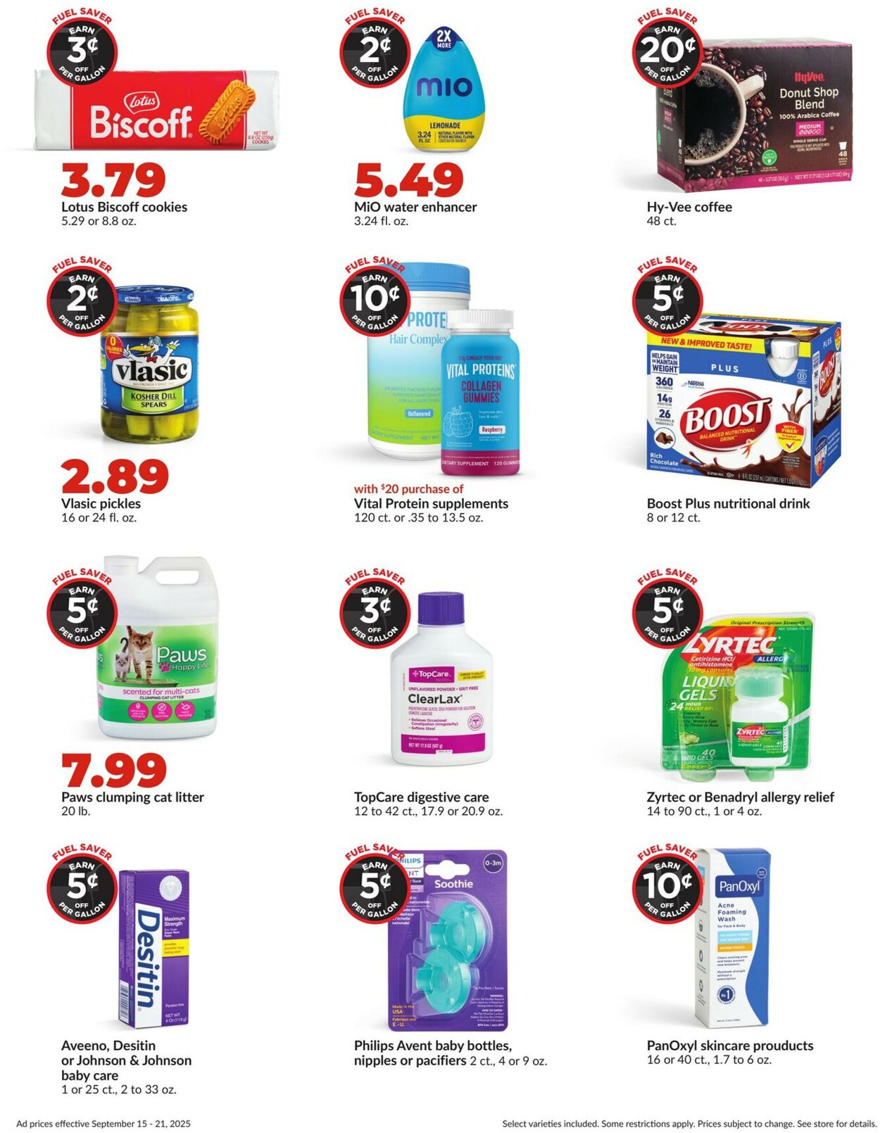 Catalogue HyVee from 09/15/2025