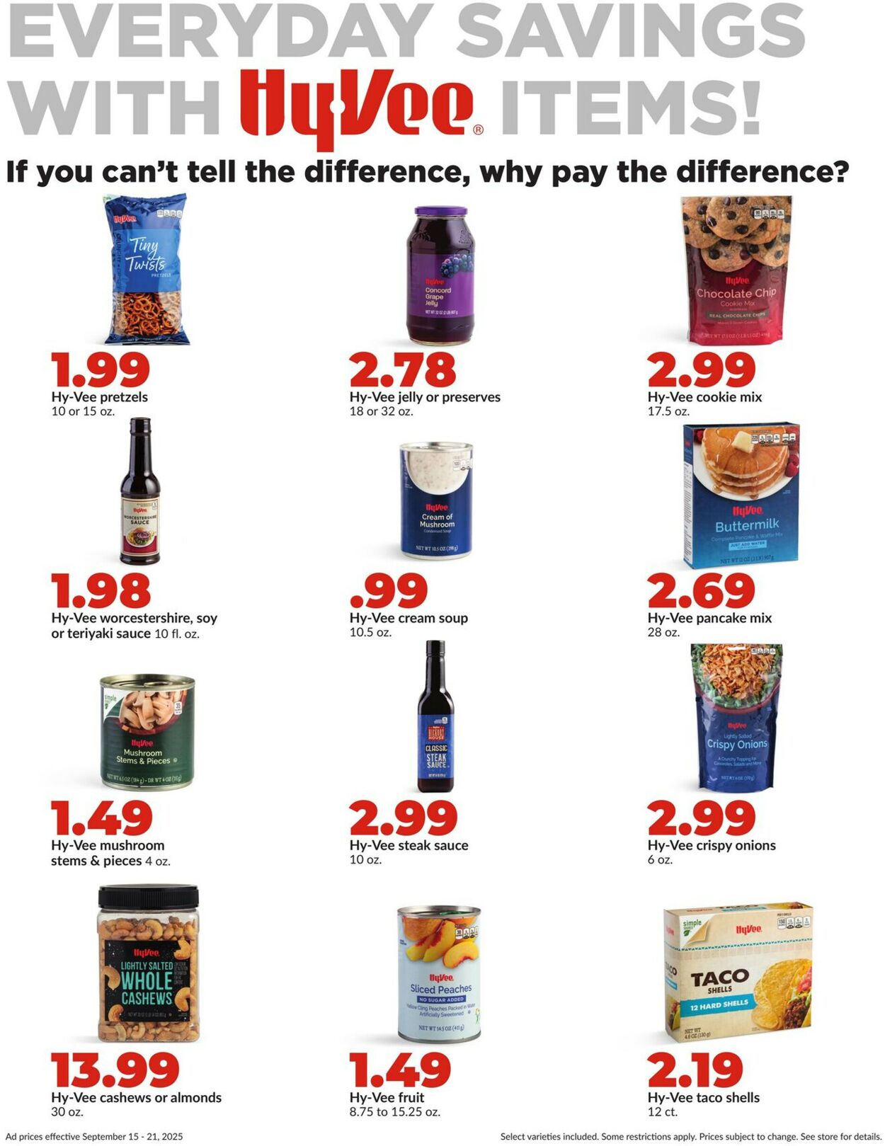 Catalogue HyVee from 09/15/2025