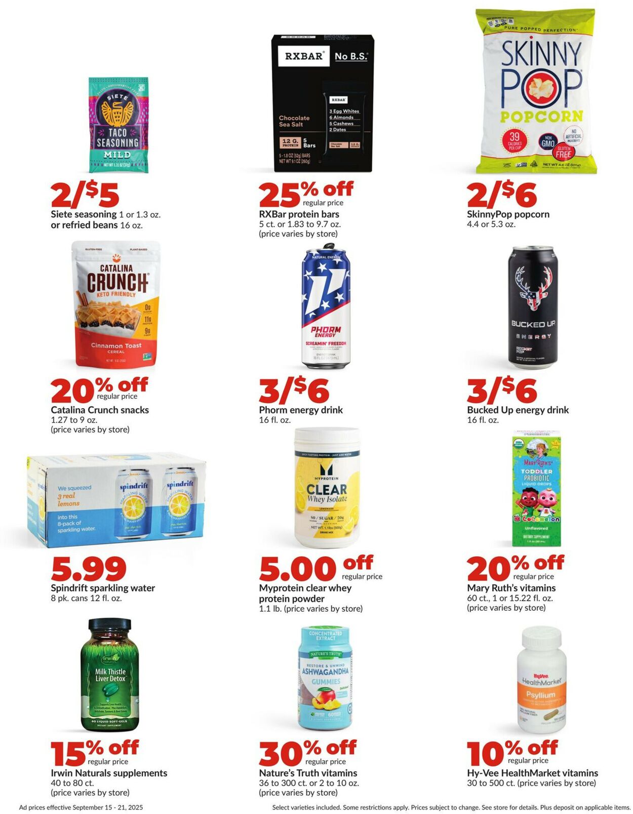Catalogue HyVee from 09/15/2025