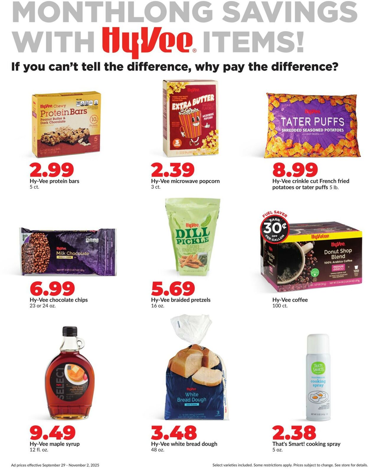 Catalogue HyVee from 09/29/2025
