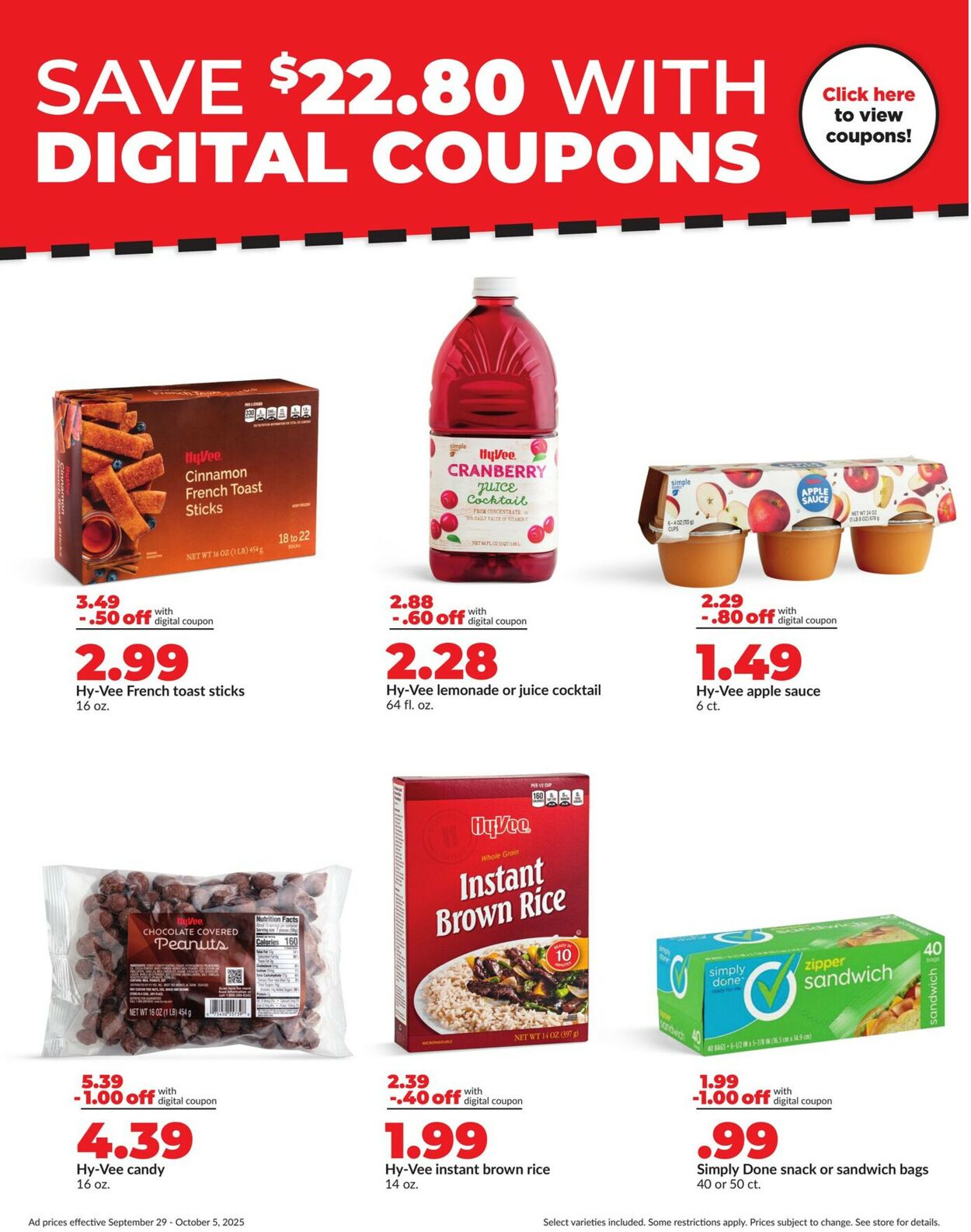 Catalogue HyVee from 09/29/2025