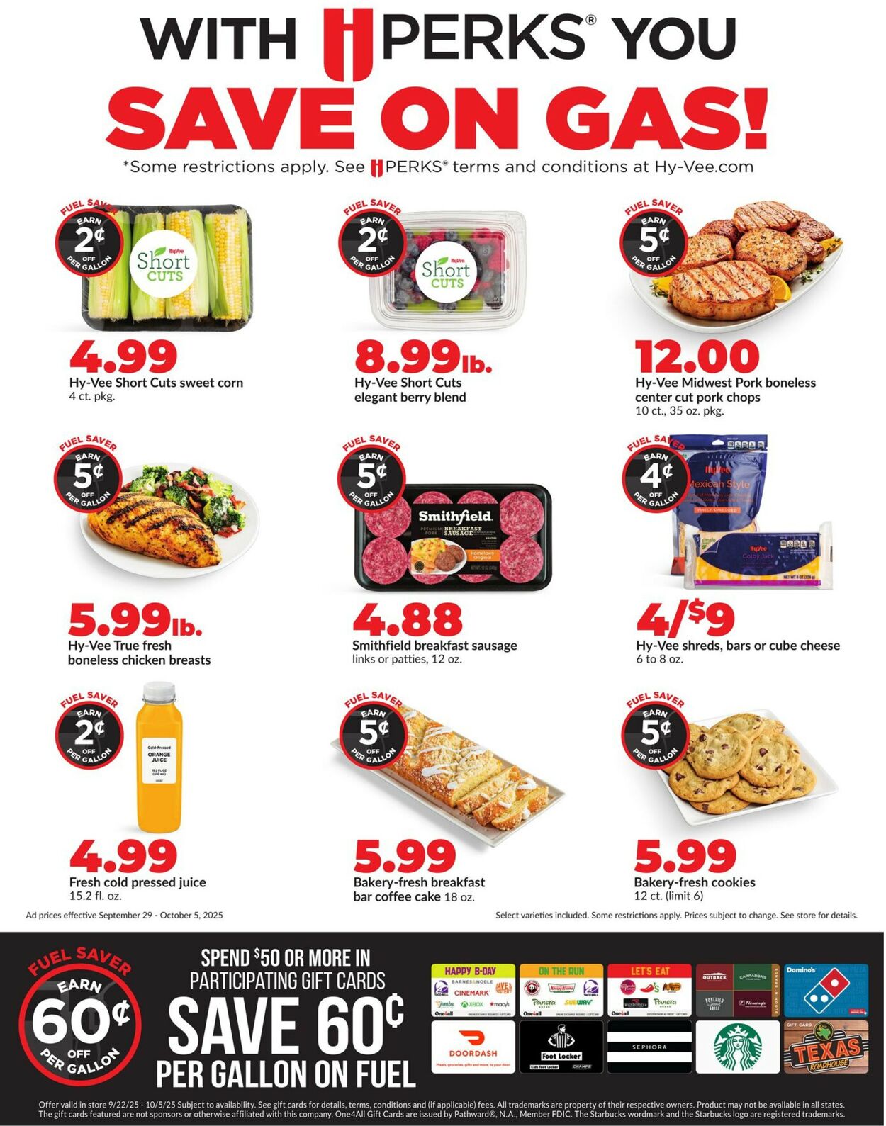 Catalogue HyVee from 09/29/2025