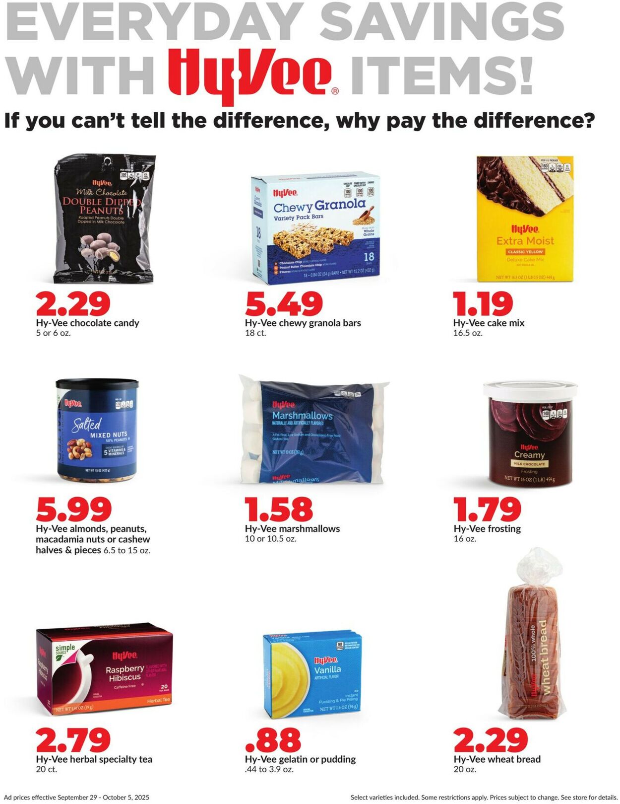 Catalogue HyVee from 09/29/2025