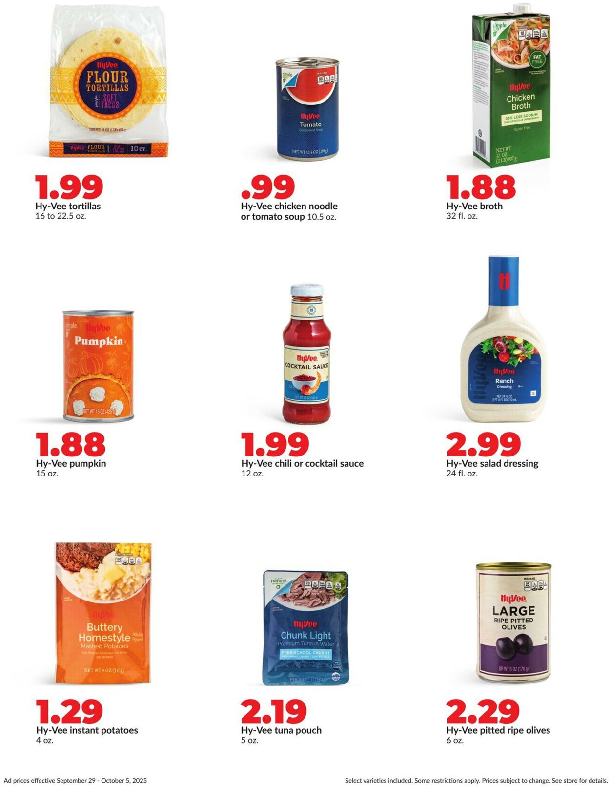 Catalogue HyVee from 09/29/2025