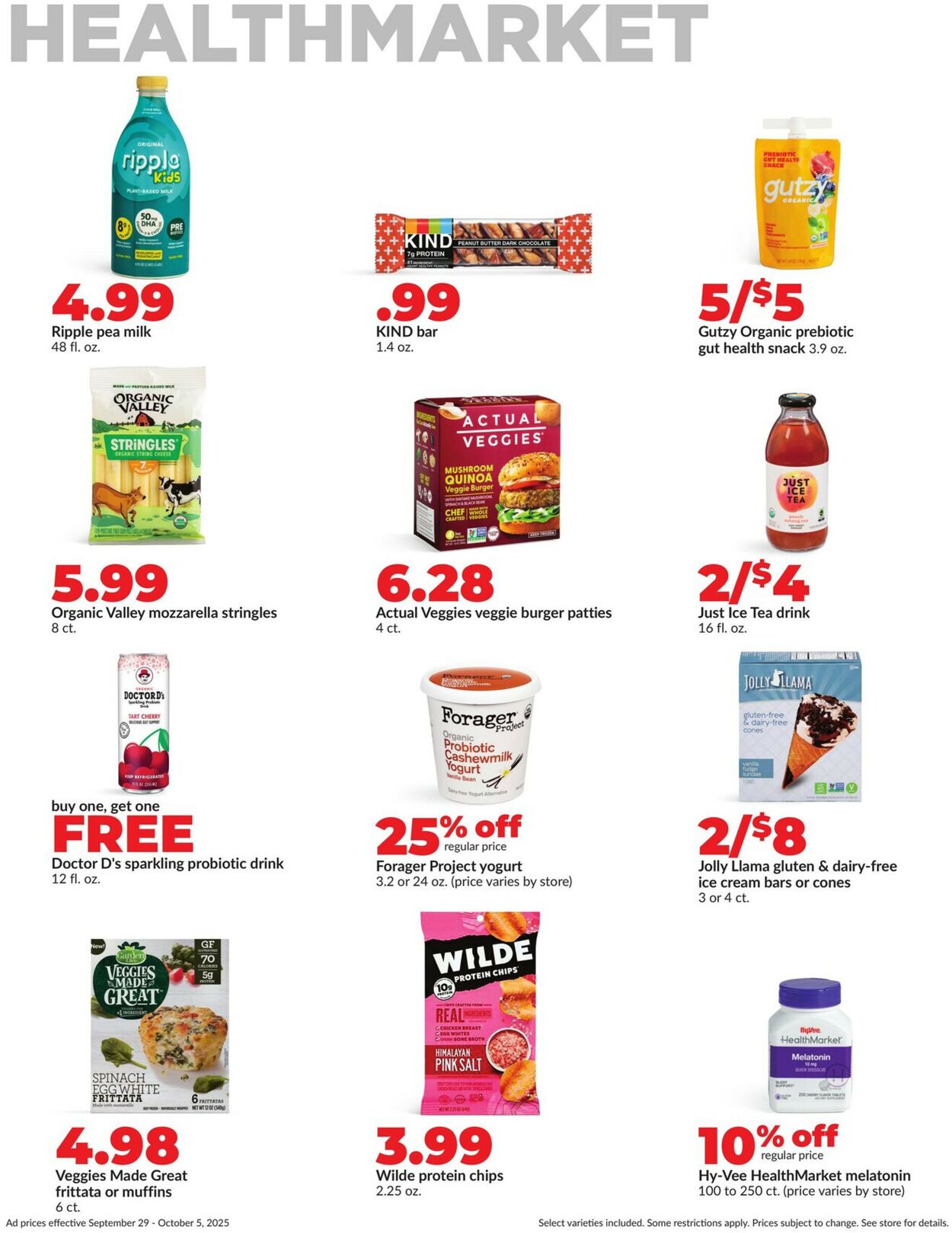 Catalogue HyVee from 09/29/2025