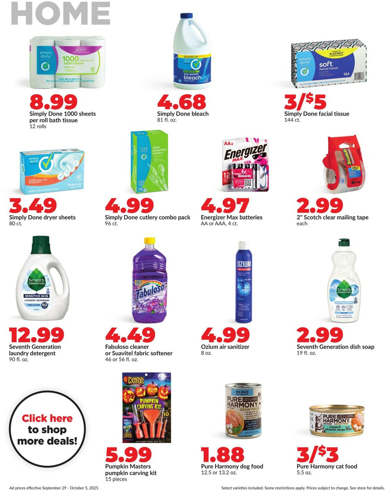 Catalogue HyVee from 09/29/2025