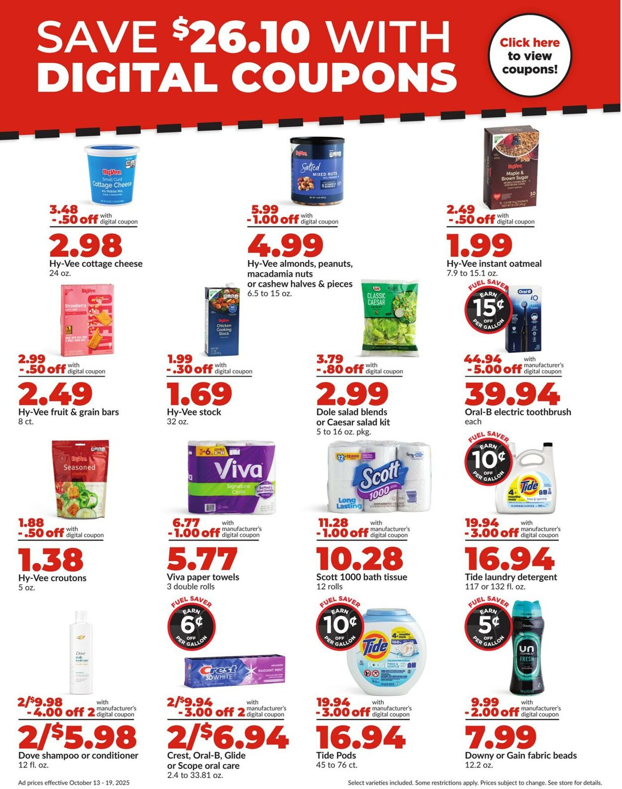 Catalogue HyVee from 10/13/2025
