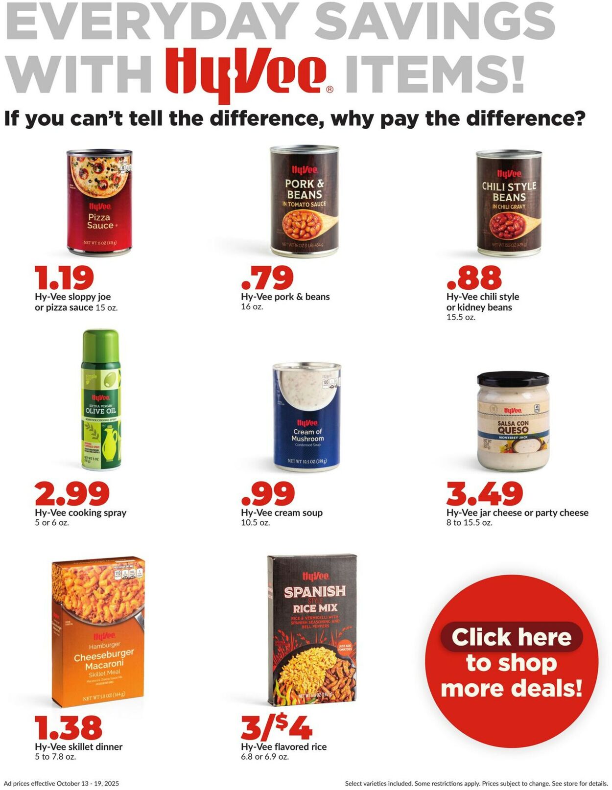 Catalogue HyVee from 10/13/2025