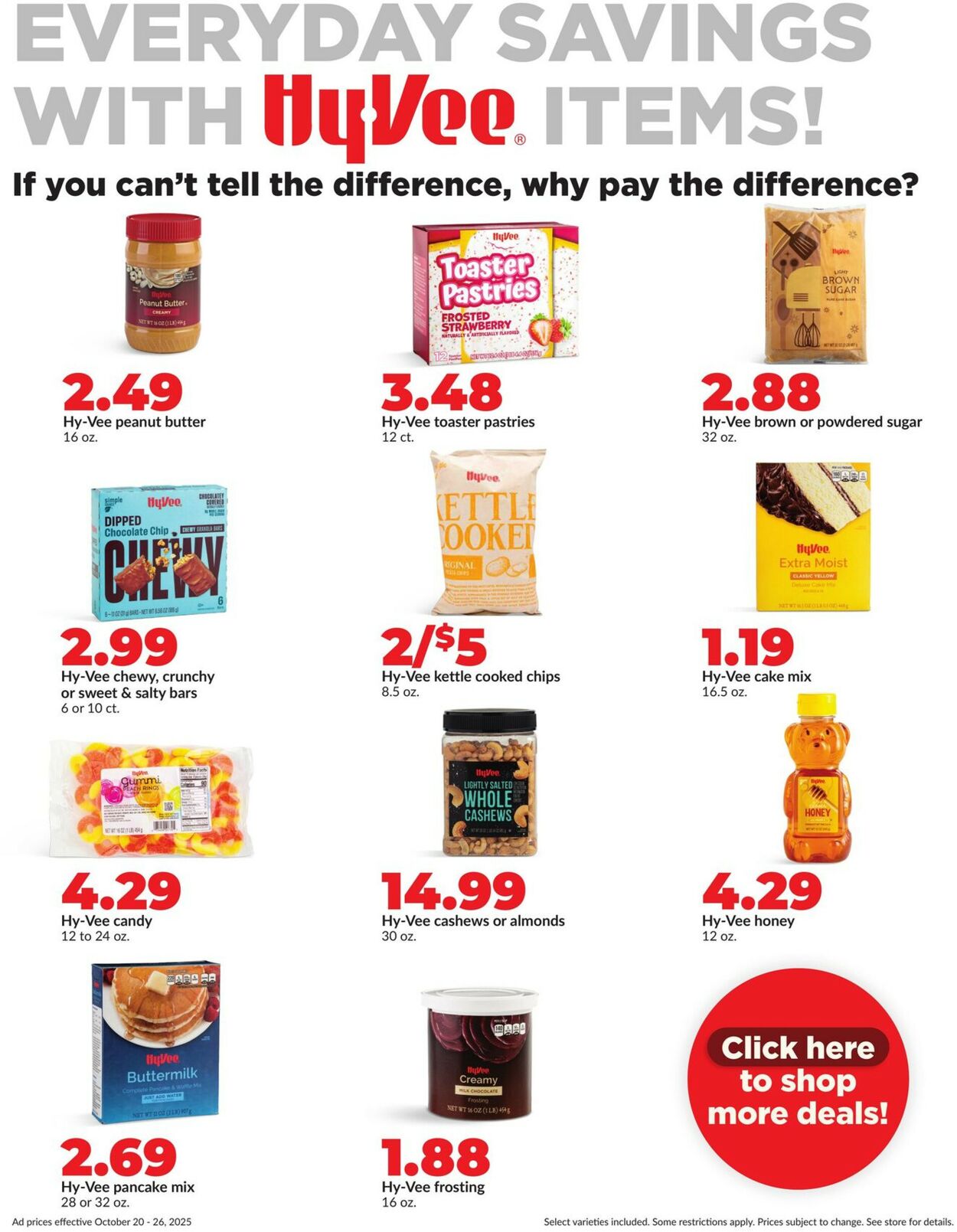 Catalogue HyVee from 10/20/2025