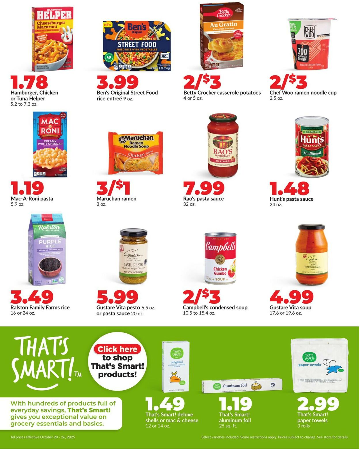 Catalogue HyVee from 10/20/2025