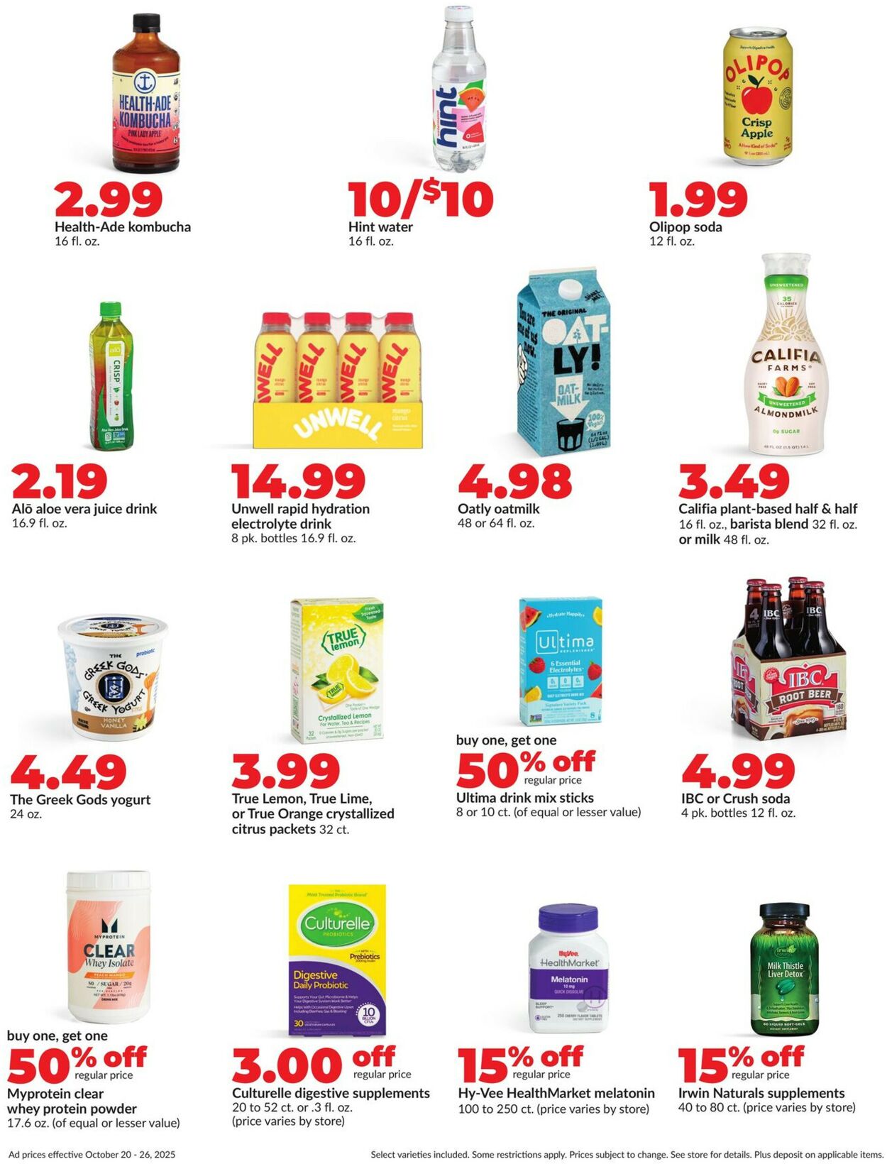 Catalogue HyVee from 10/20/2025