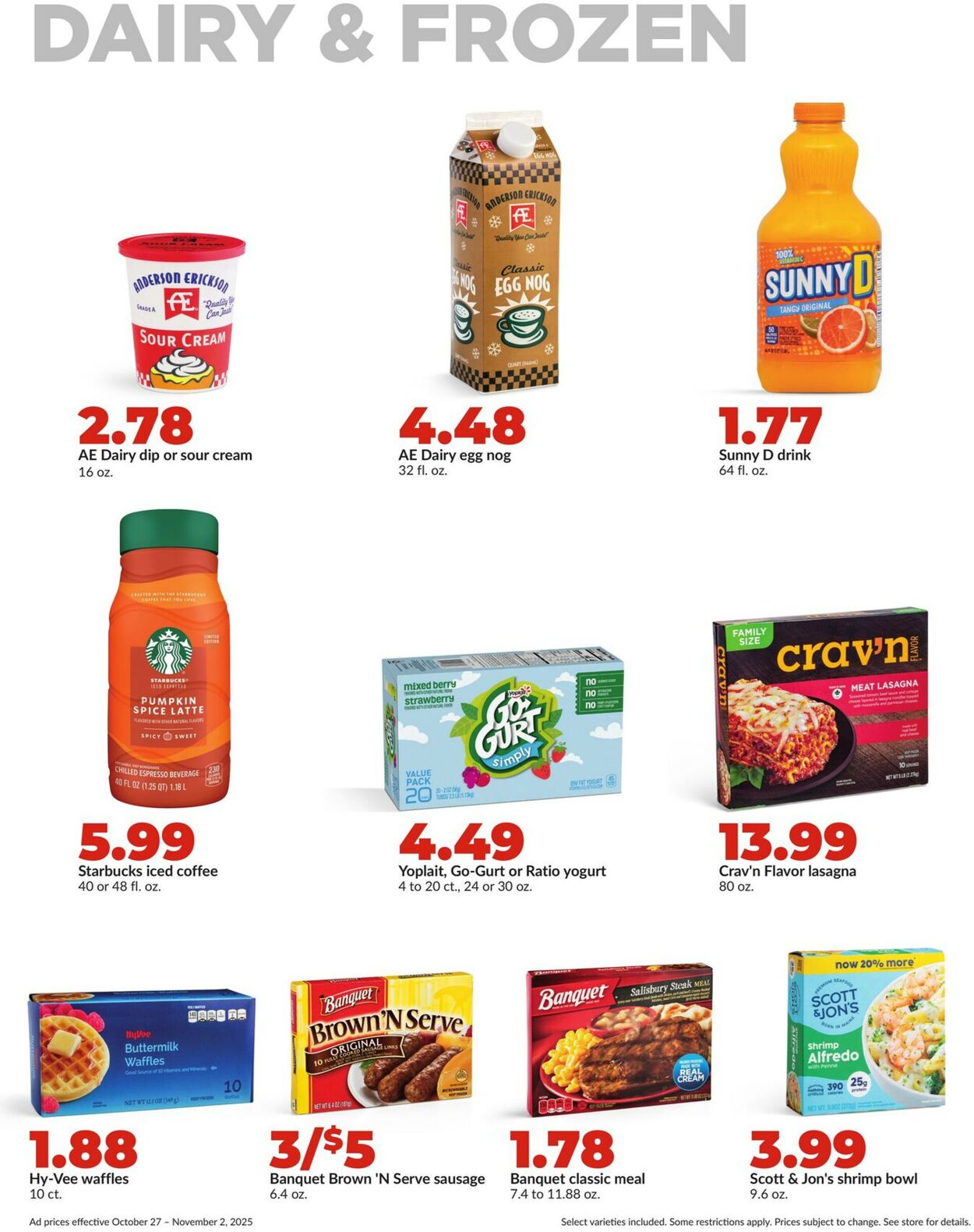 Catalogue HyVee from 10/27/2025