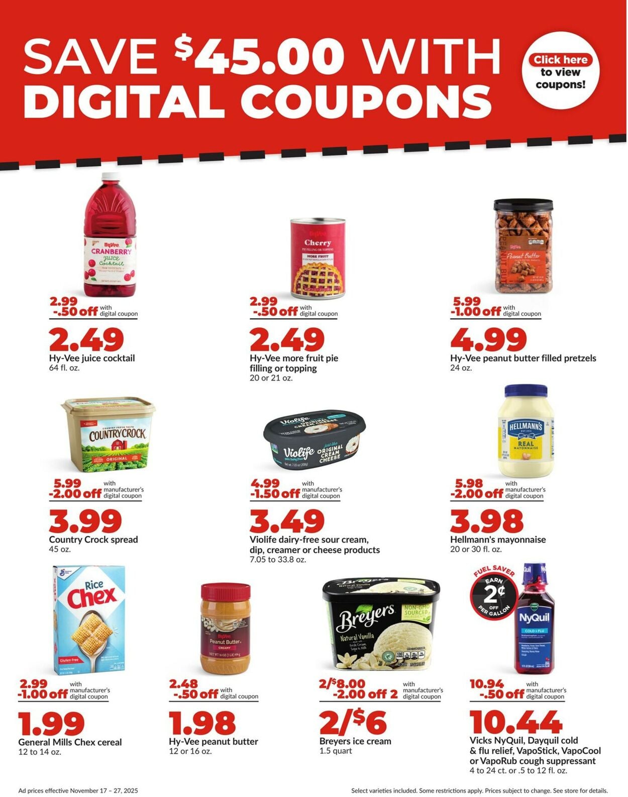 Catalogue HyVee from 11/17/2025