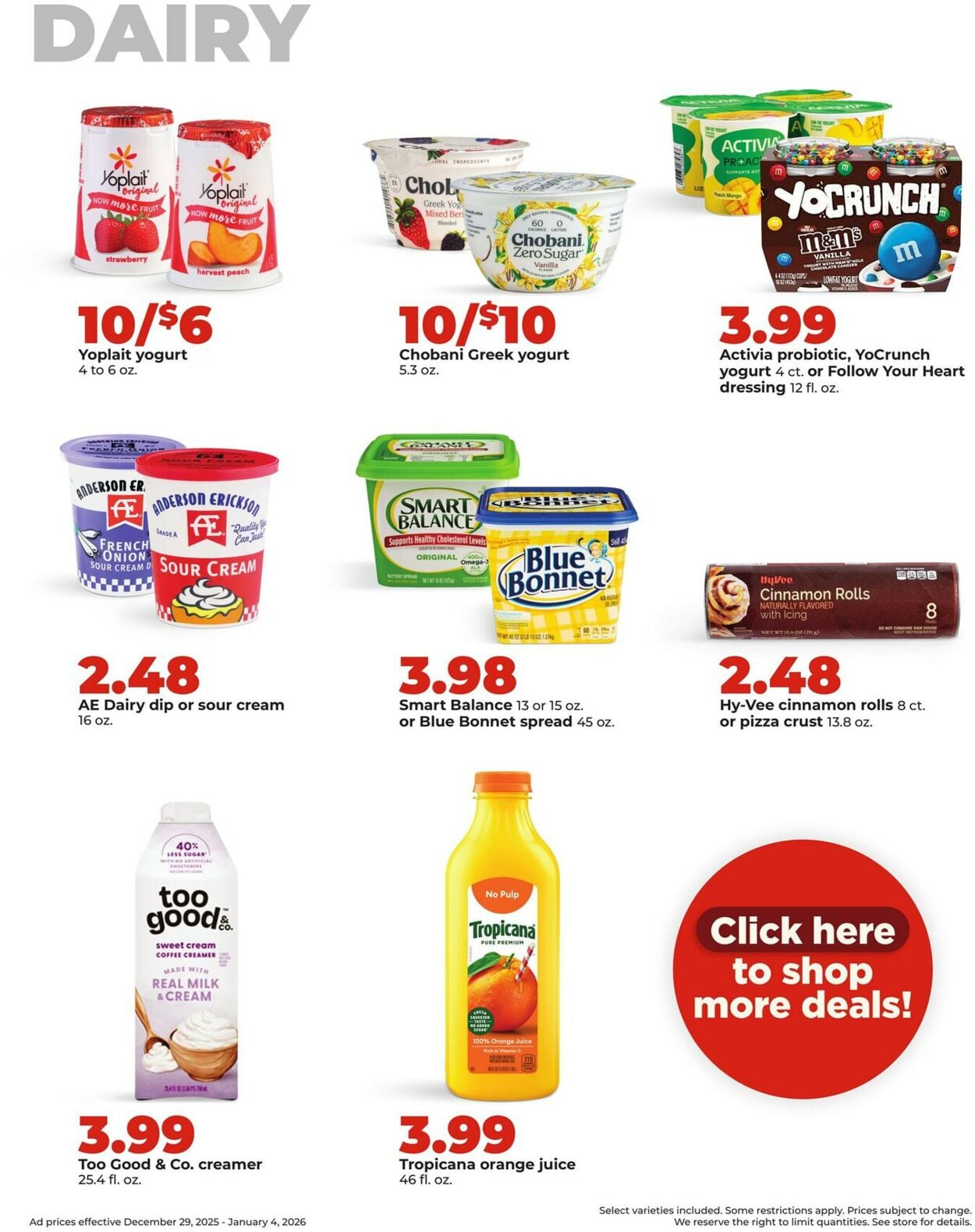 Catalogue HyVee from 12/29/2025