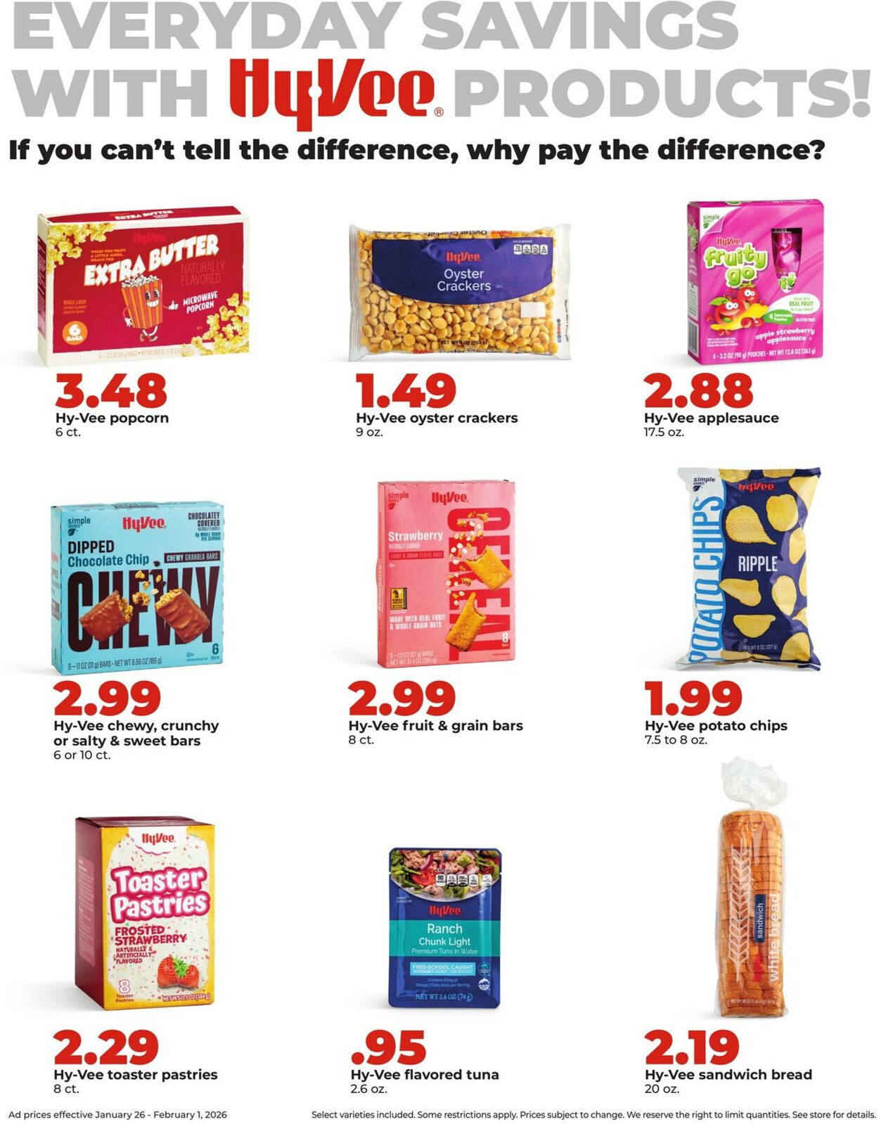 Catalogue HyVee from 01/26/2026