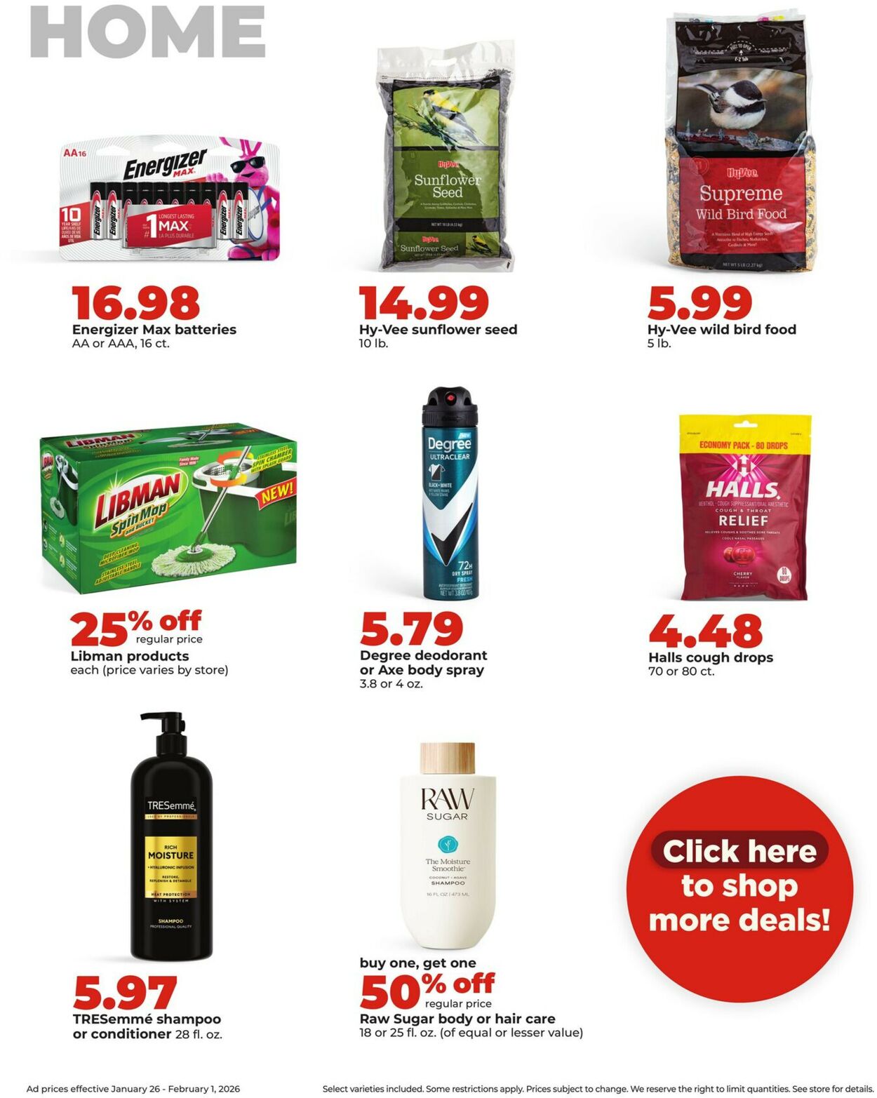 Catalogue HyVee from 01/26/2026