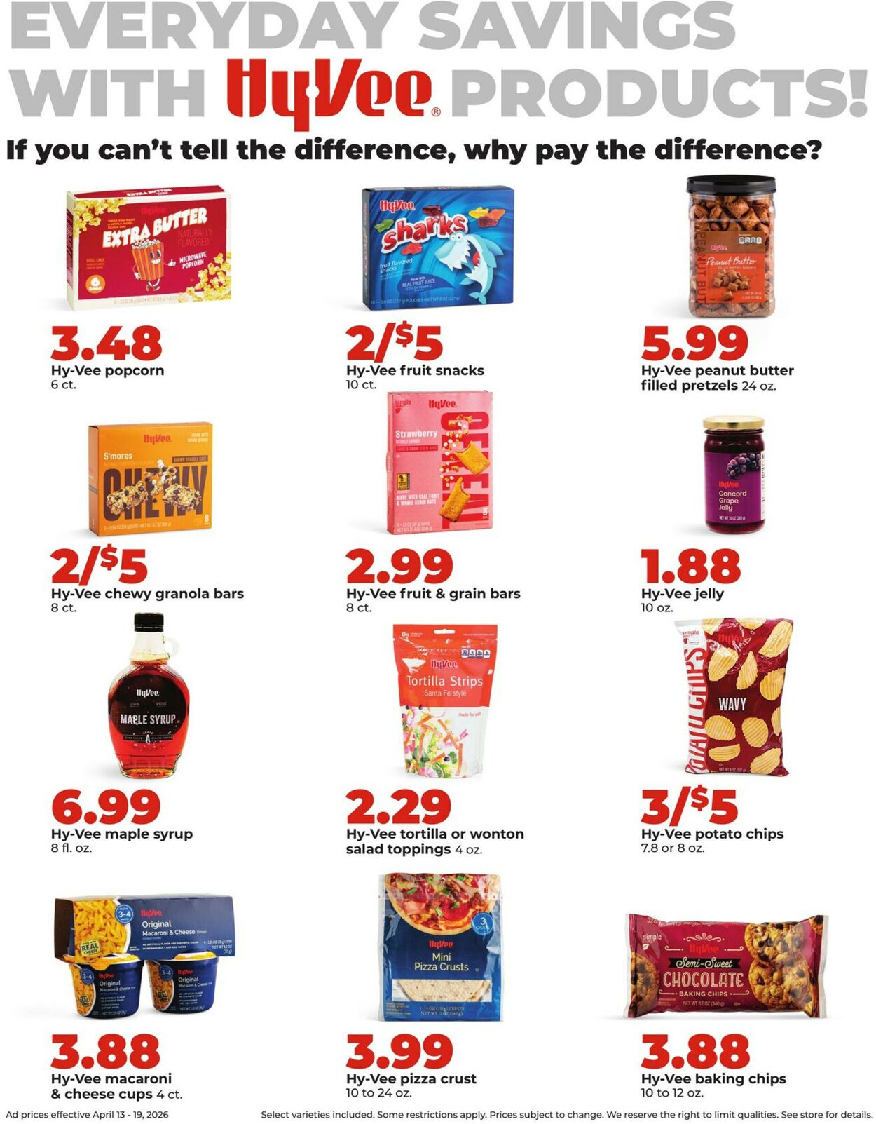 Catalogue HyVee from 04/13/2026