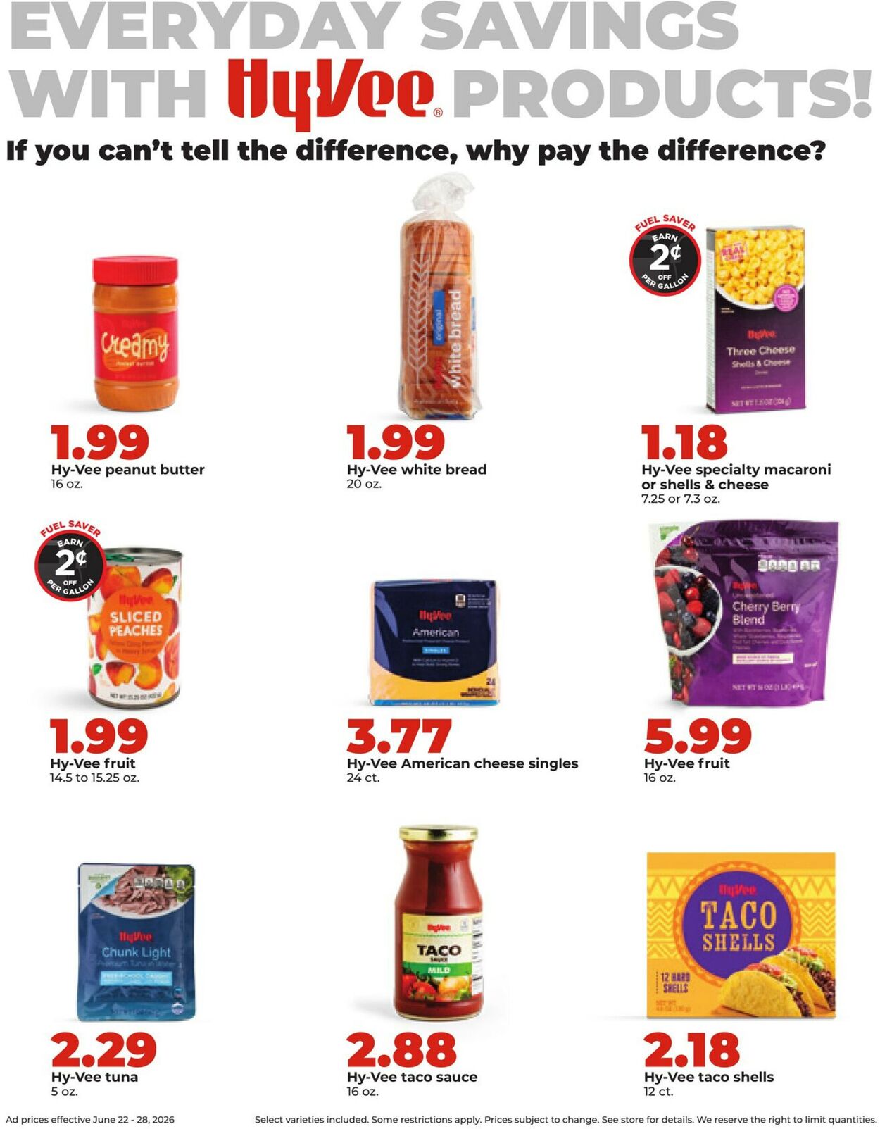 Catalogue HyVee from 06/22/2026