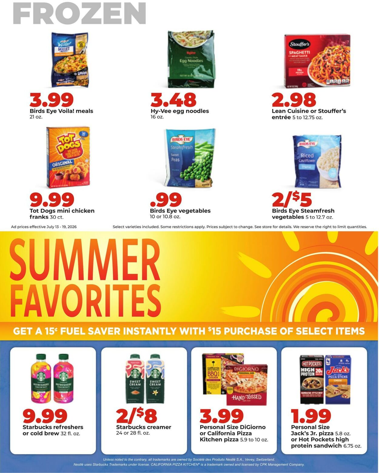 Catalogue HyVee from 07/13/2026