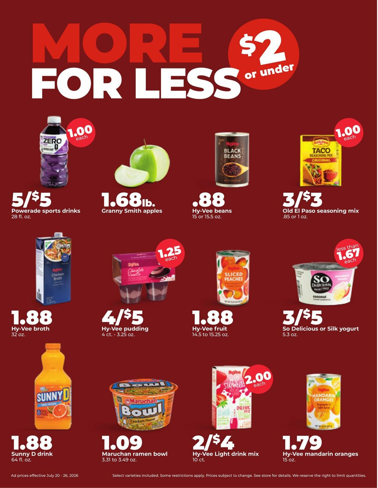 Catalogue HyVee from 07/20/2026