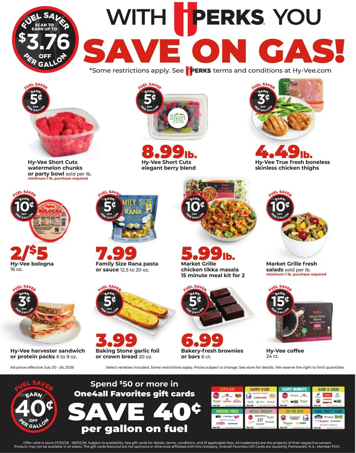 Catalogue HyVee from 07/20/2026