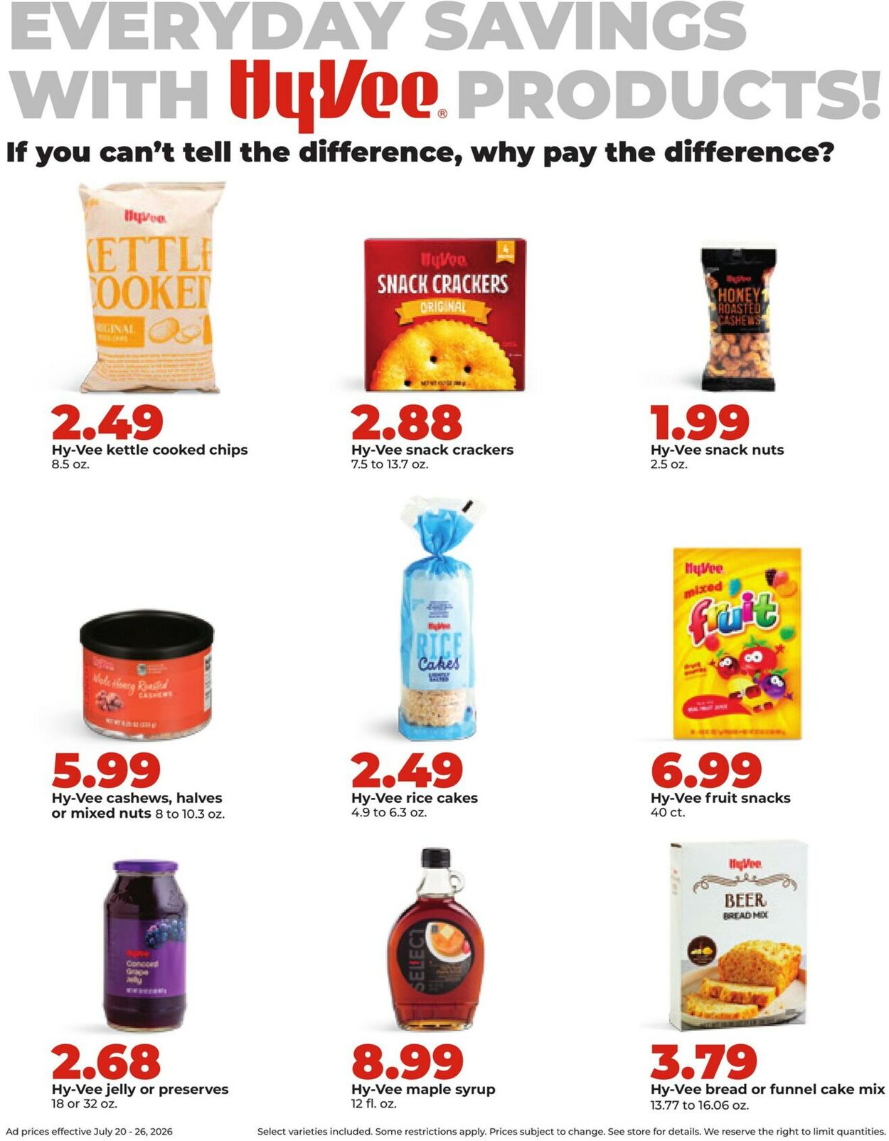 Catalogue HyVee from 07/20/2026