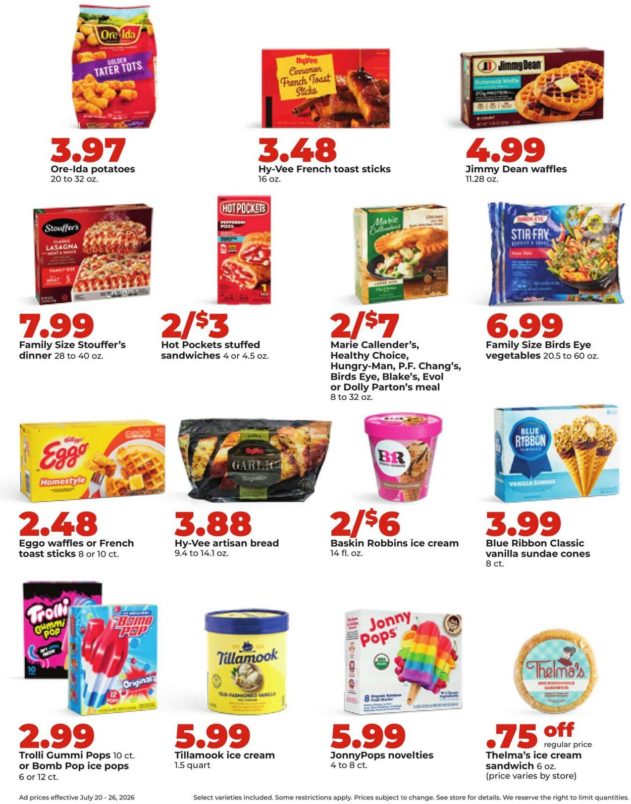 Catalogue HyVee from 07/20/2026