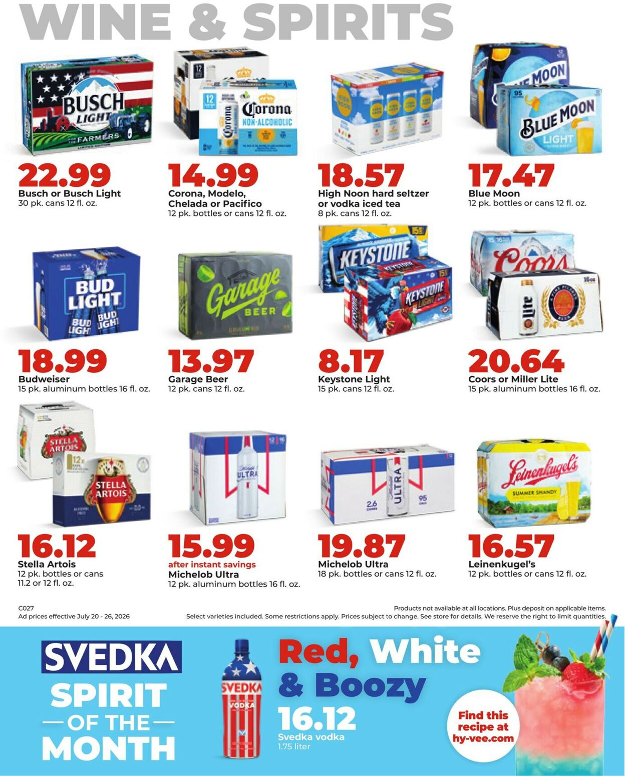 Catalogue HyVee from 07/20/2026
