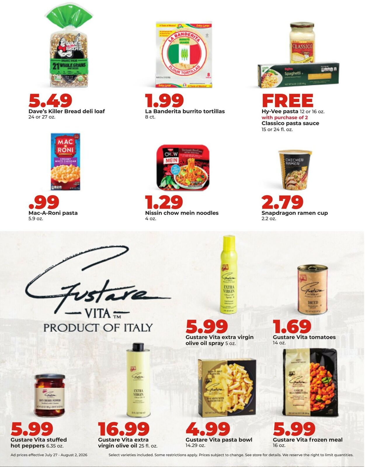Catalogue HyVee from 07/27/2026