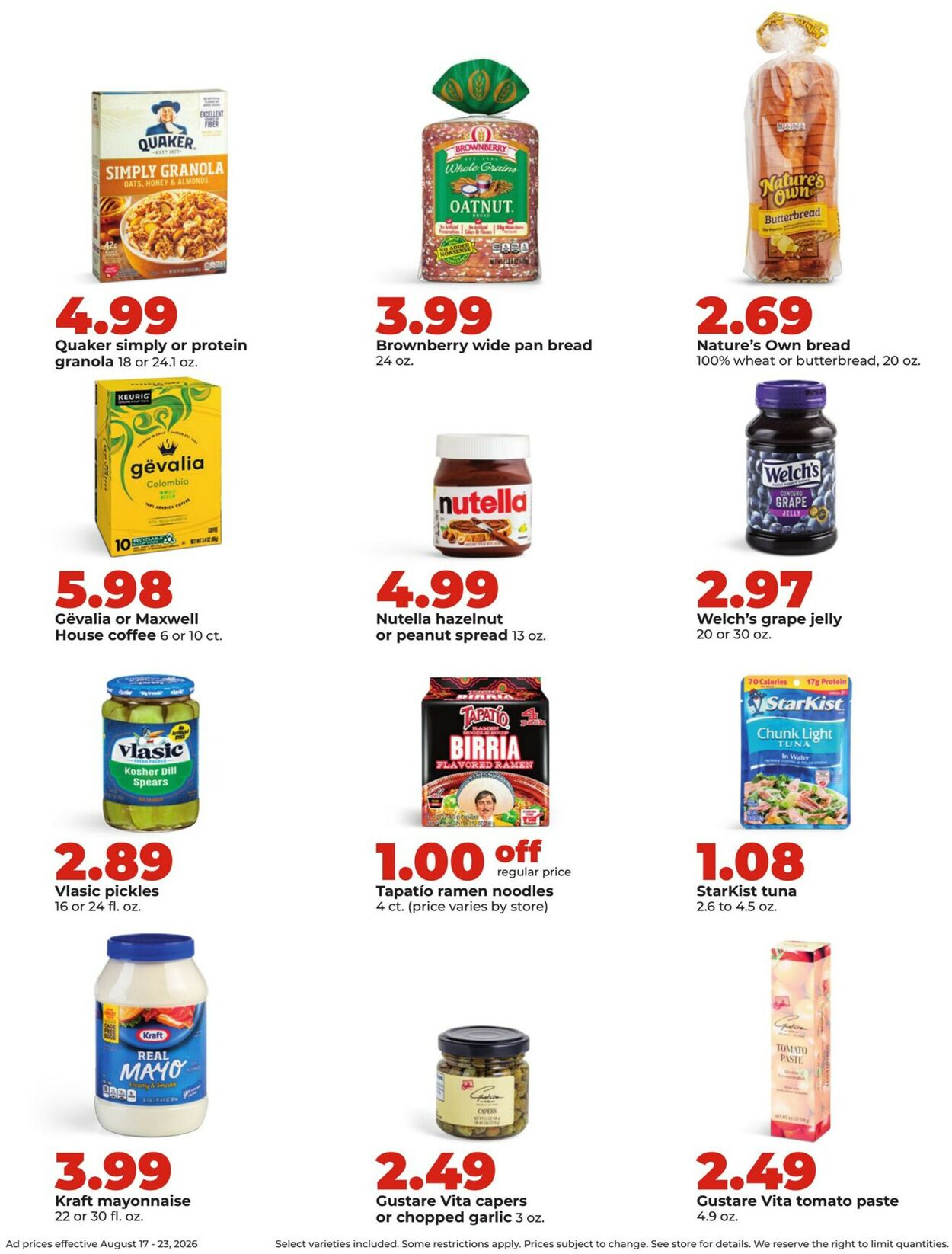 Catalogue HyVee from 08/17/2026