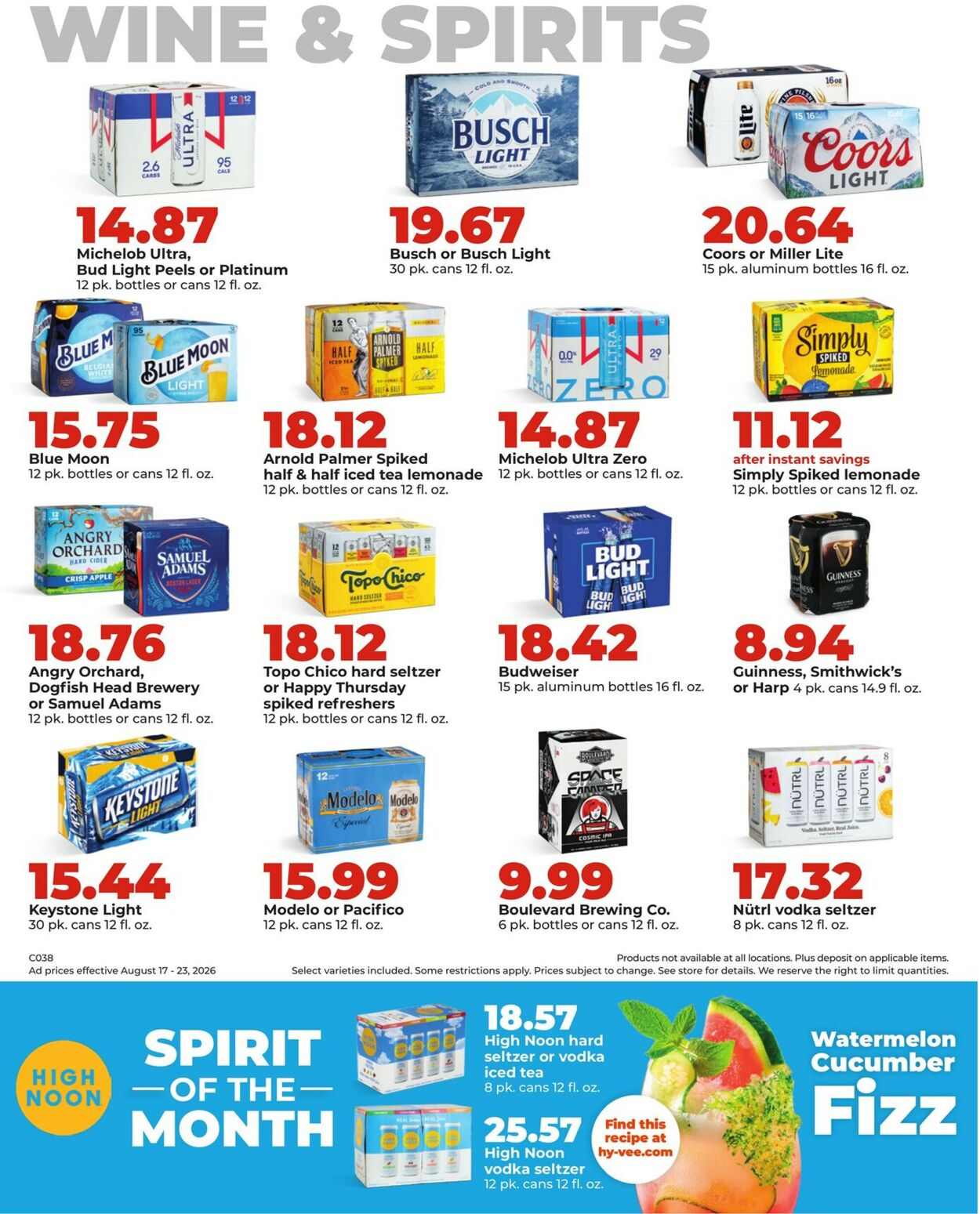 Catalogue HyVee from 08/17/2026