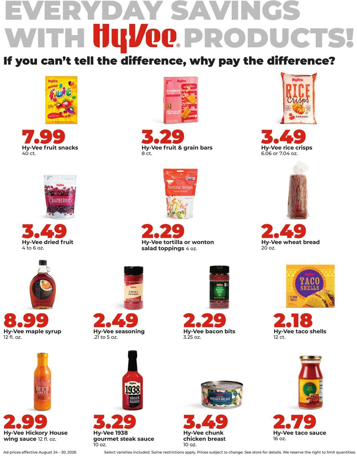 Catalogue HyVee from 08/24/2026