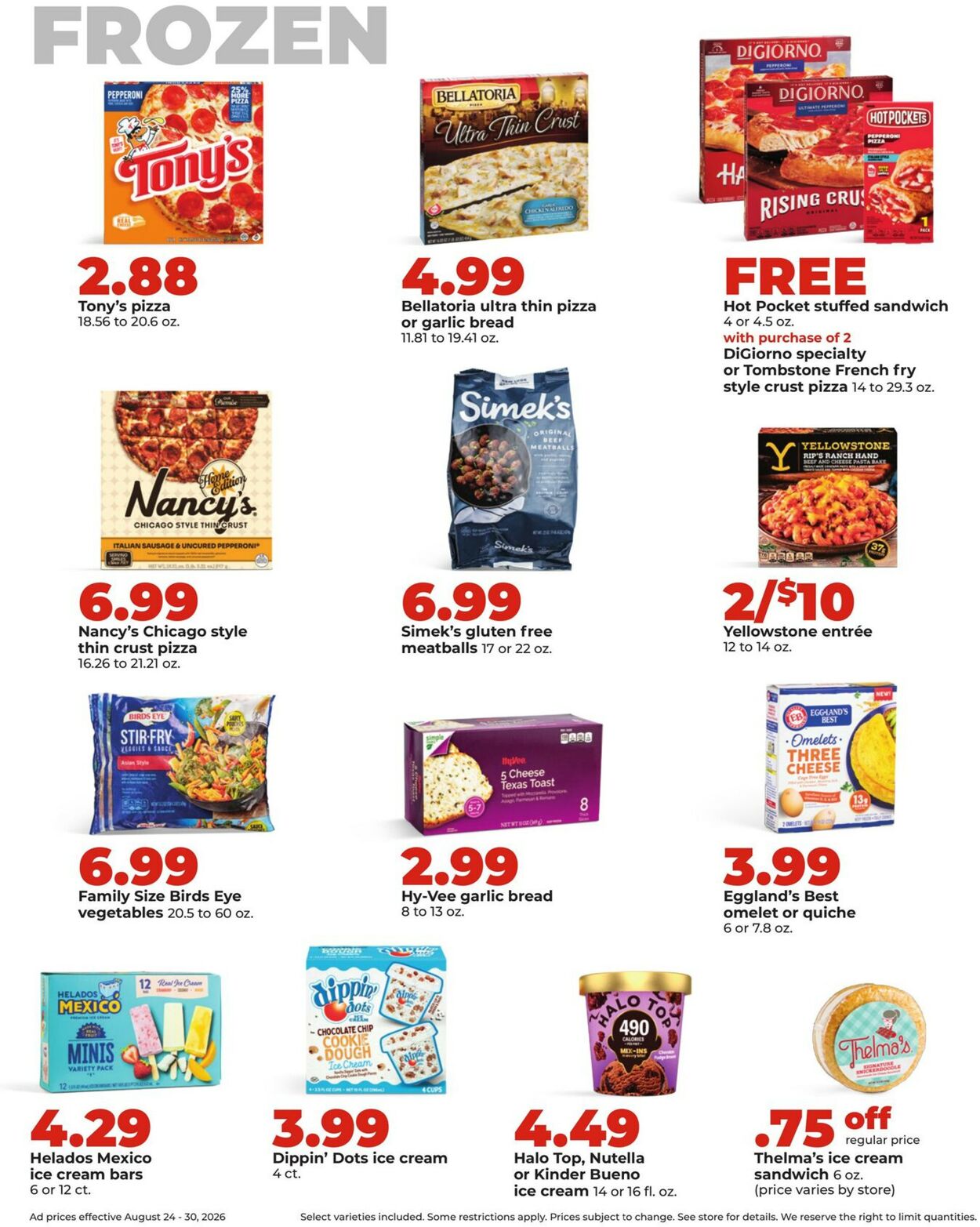 Catalogue HyVee from 08/24/2026