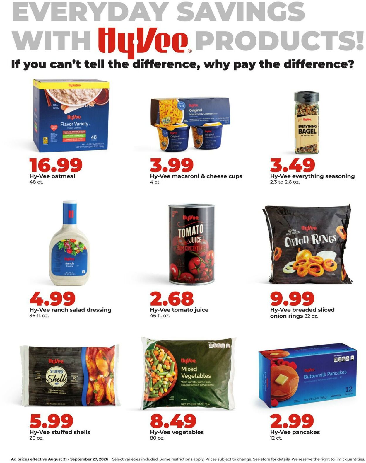 Catalogue HyVee from 08/31/2026