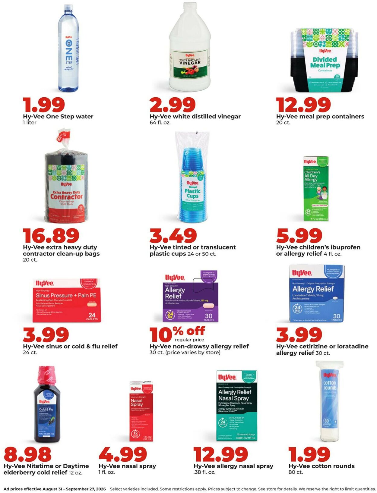 Catalogue HyVee from 08/31/2026