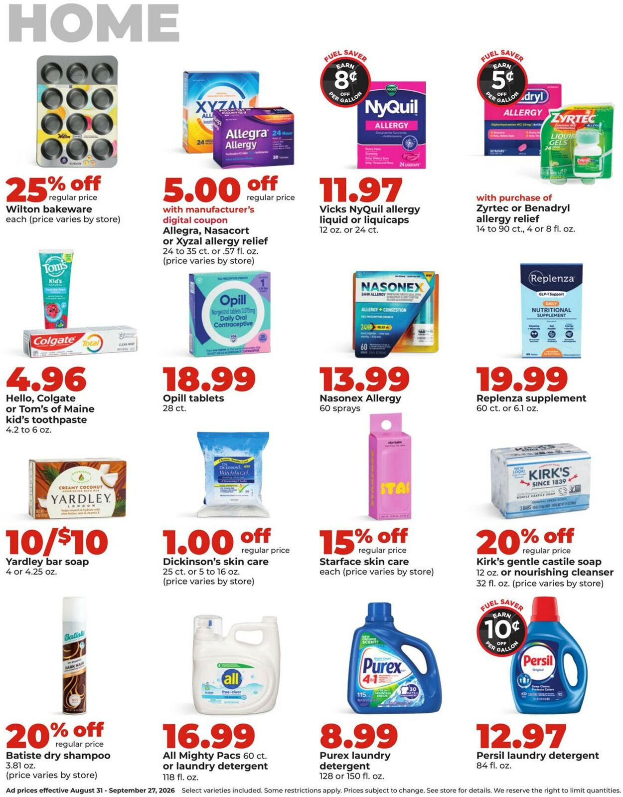 Catalogue HyVee from 08/31/2026
