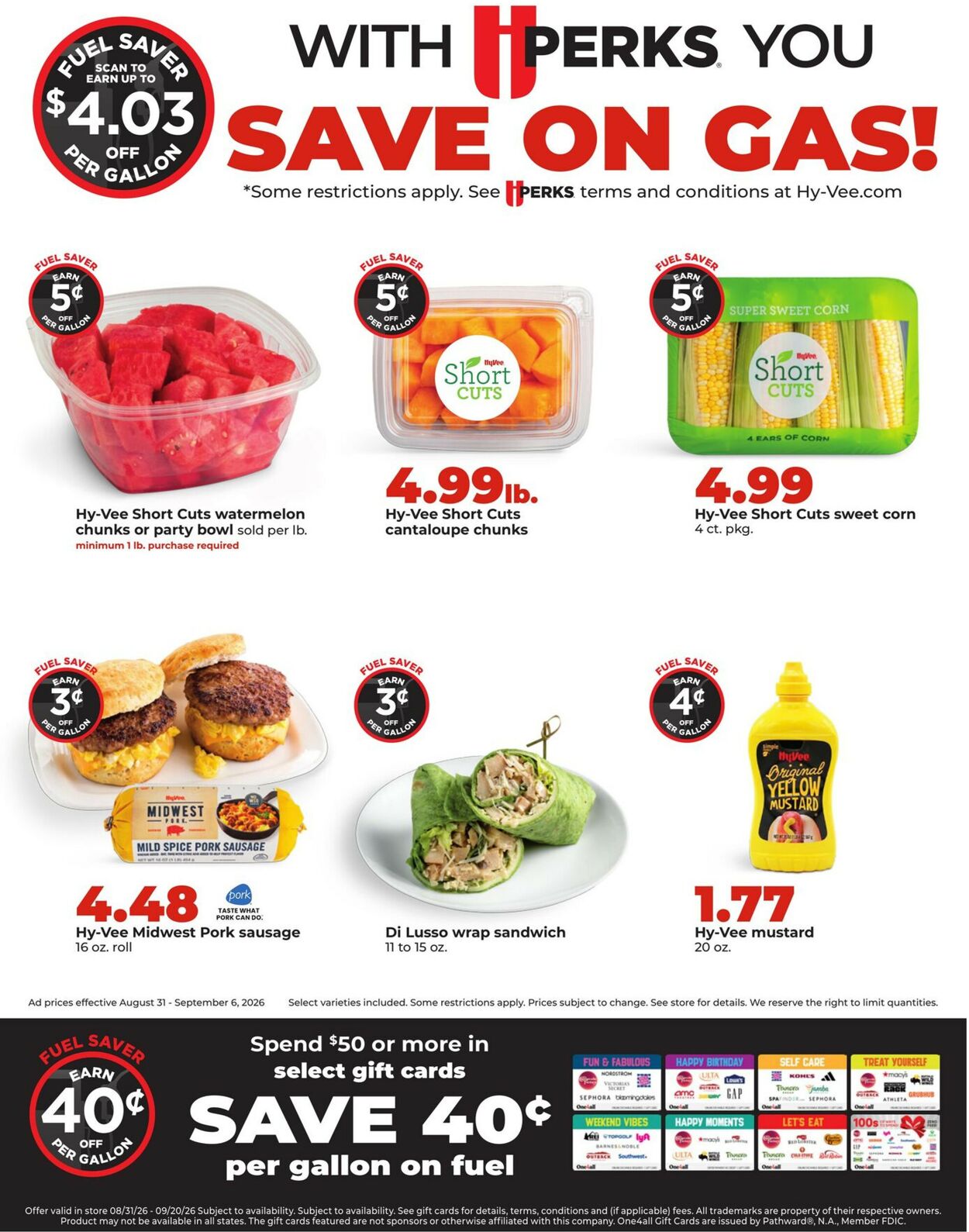 Catalogue HyVee from 08/31/2026