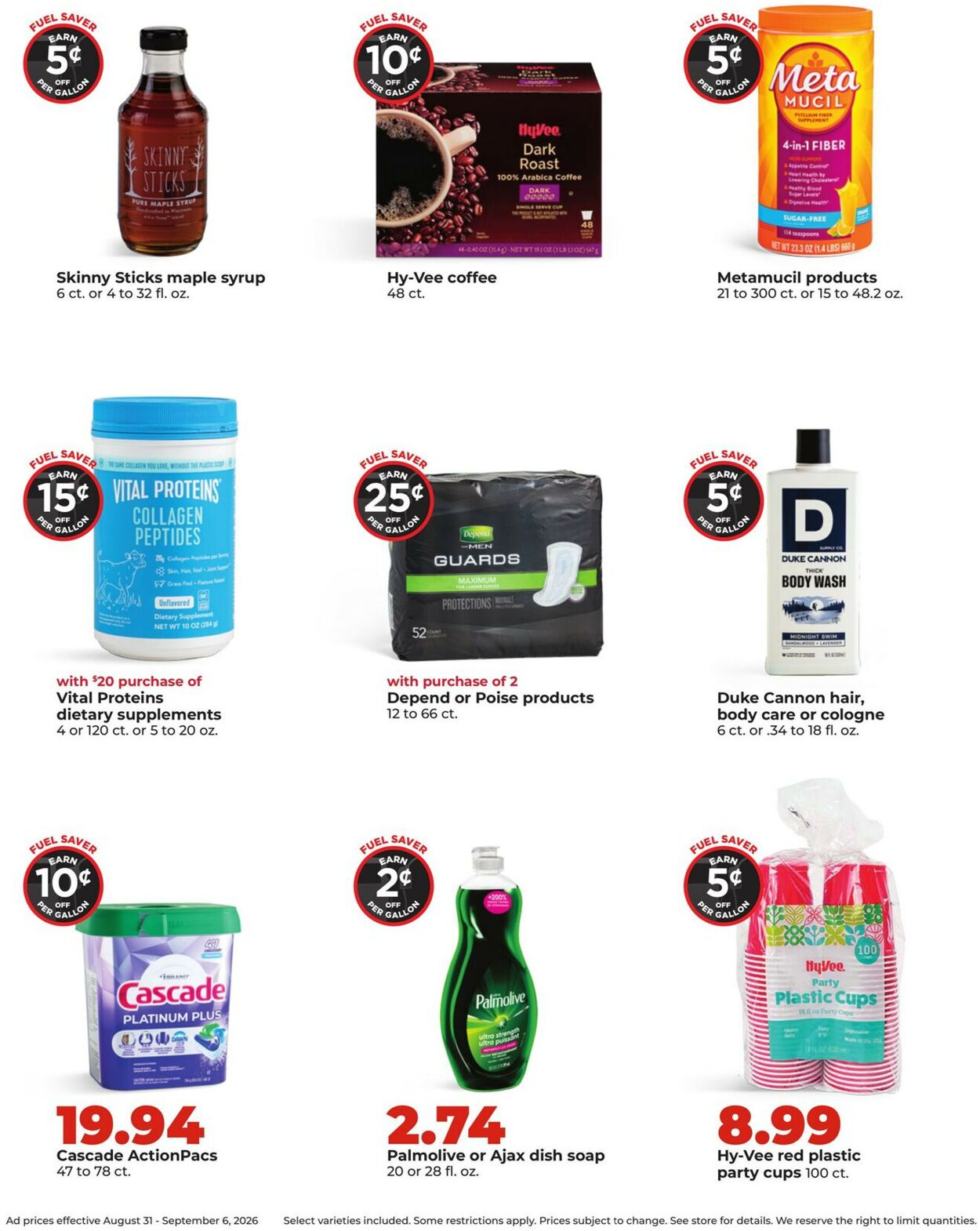 Catalogue HyVee from 08/31/2026