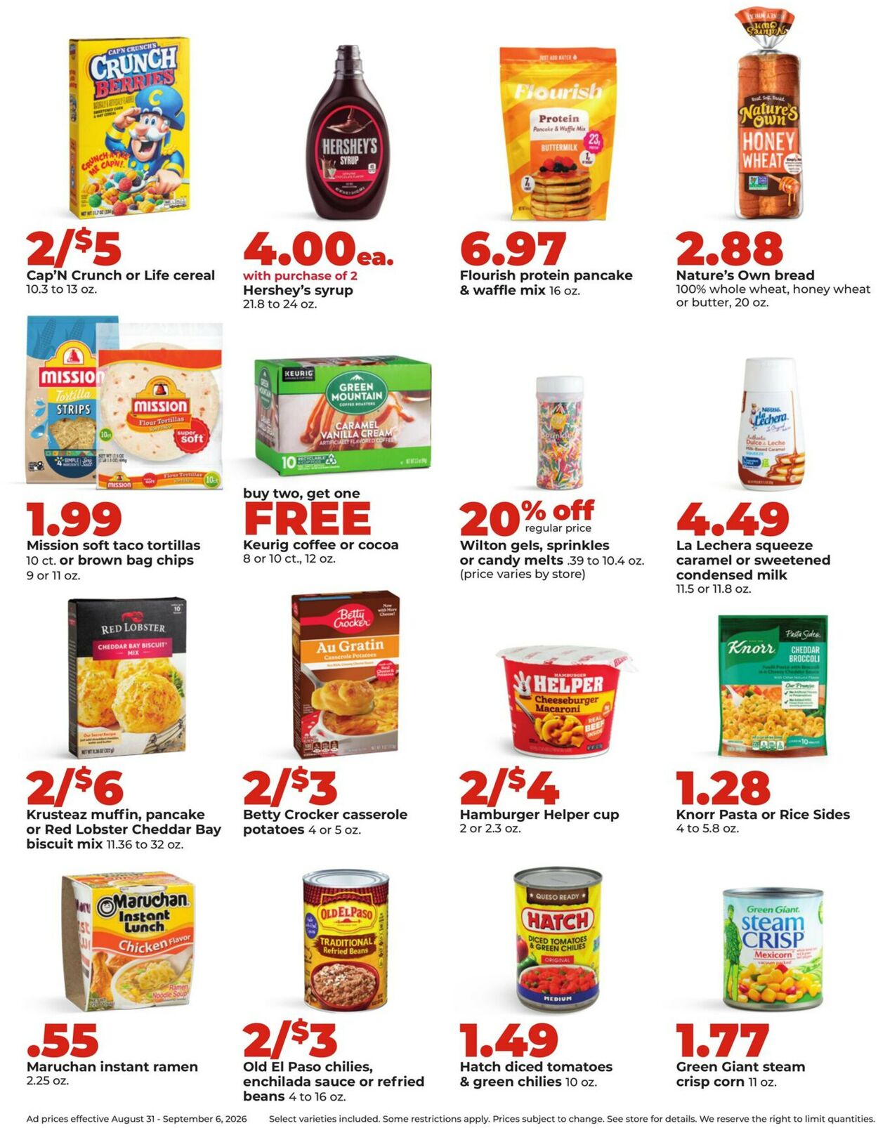 Catalogue HyVee from 08/31/2026