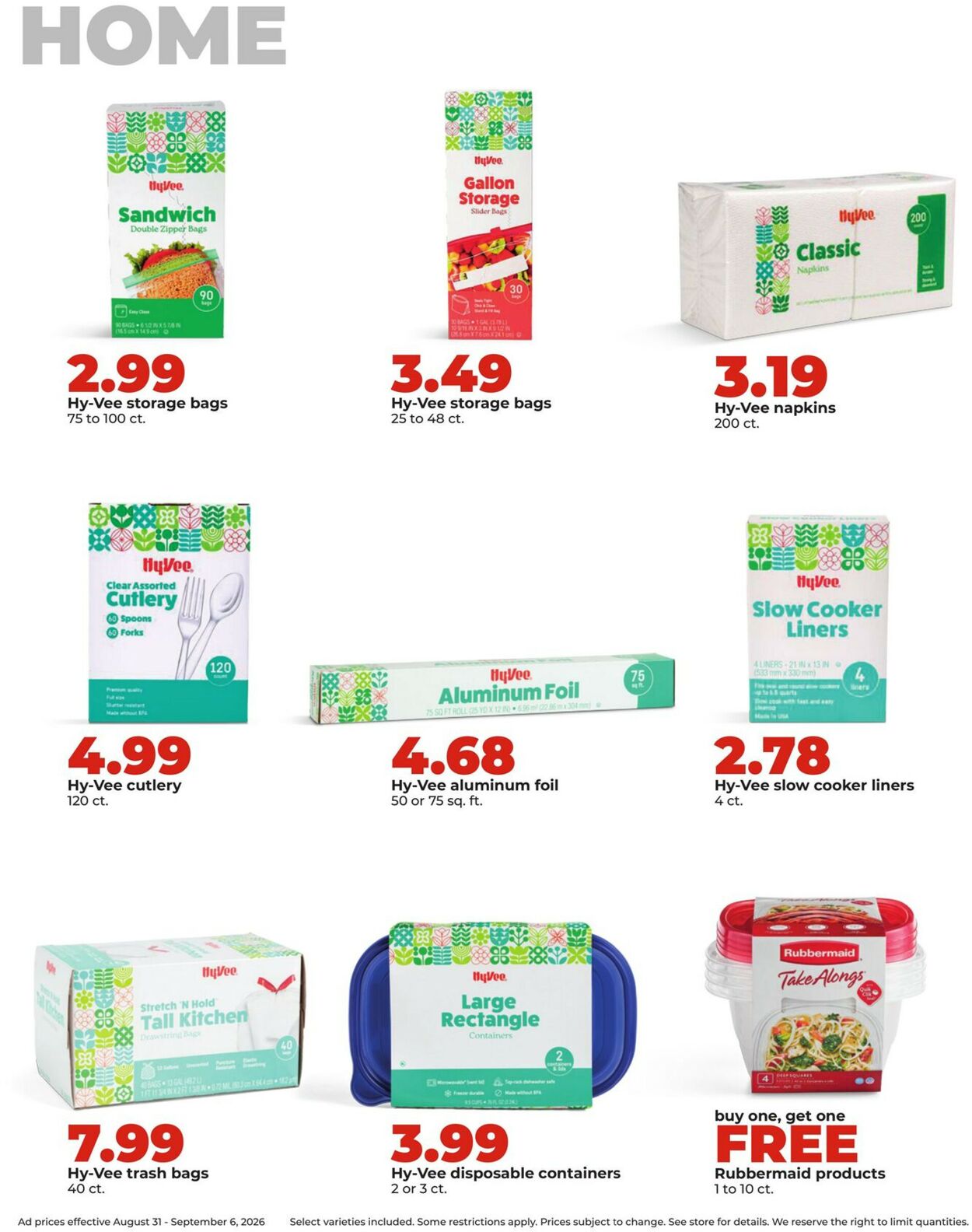 Catalogue HyVee from 08/31/2026