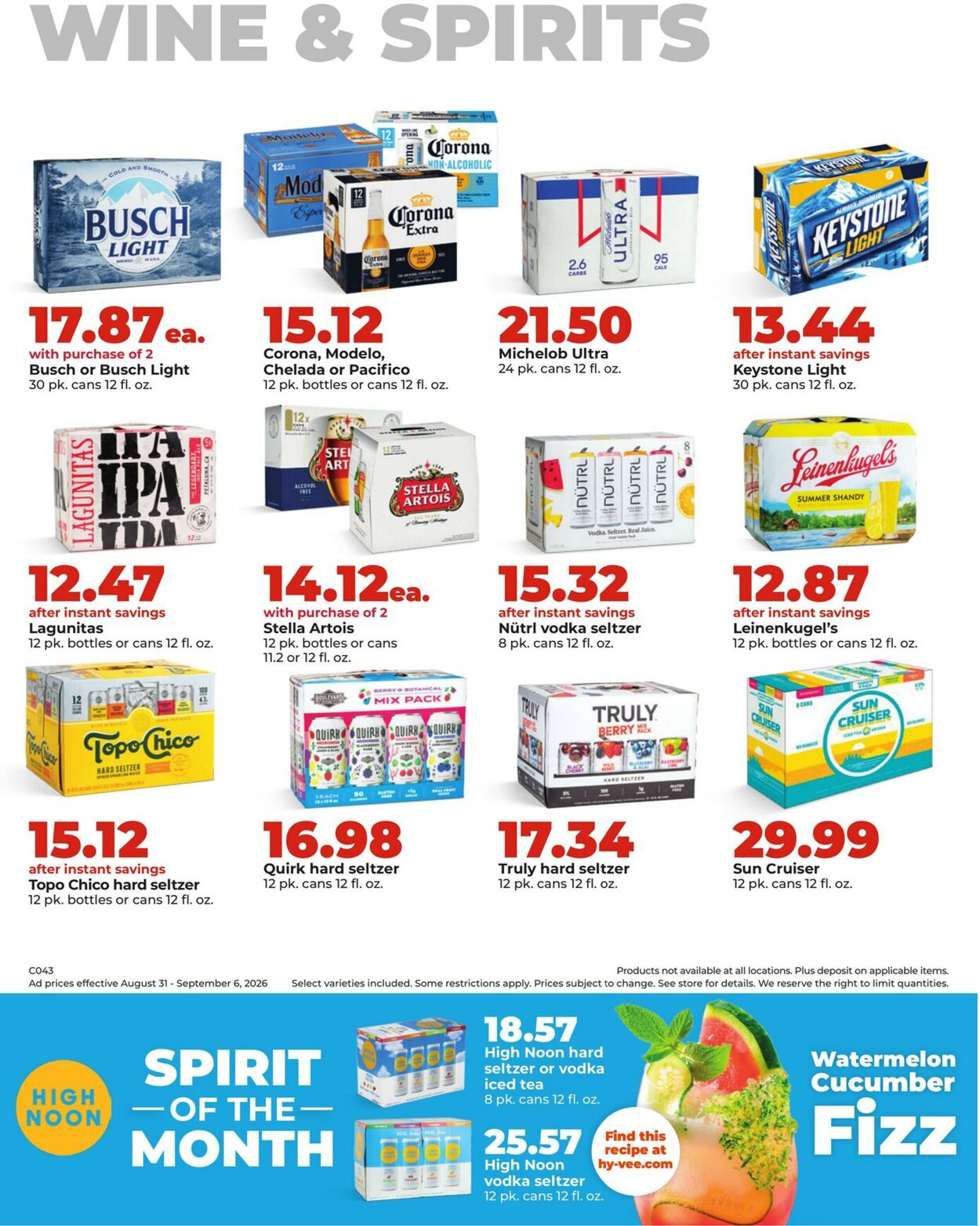 Catalogue HyVee from 08/31/2026